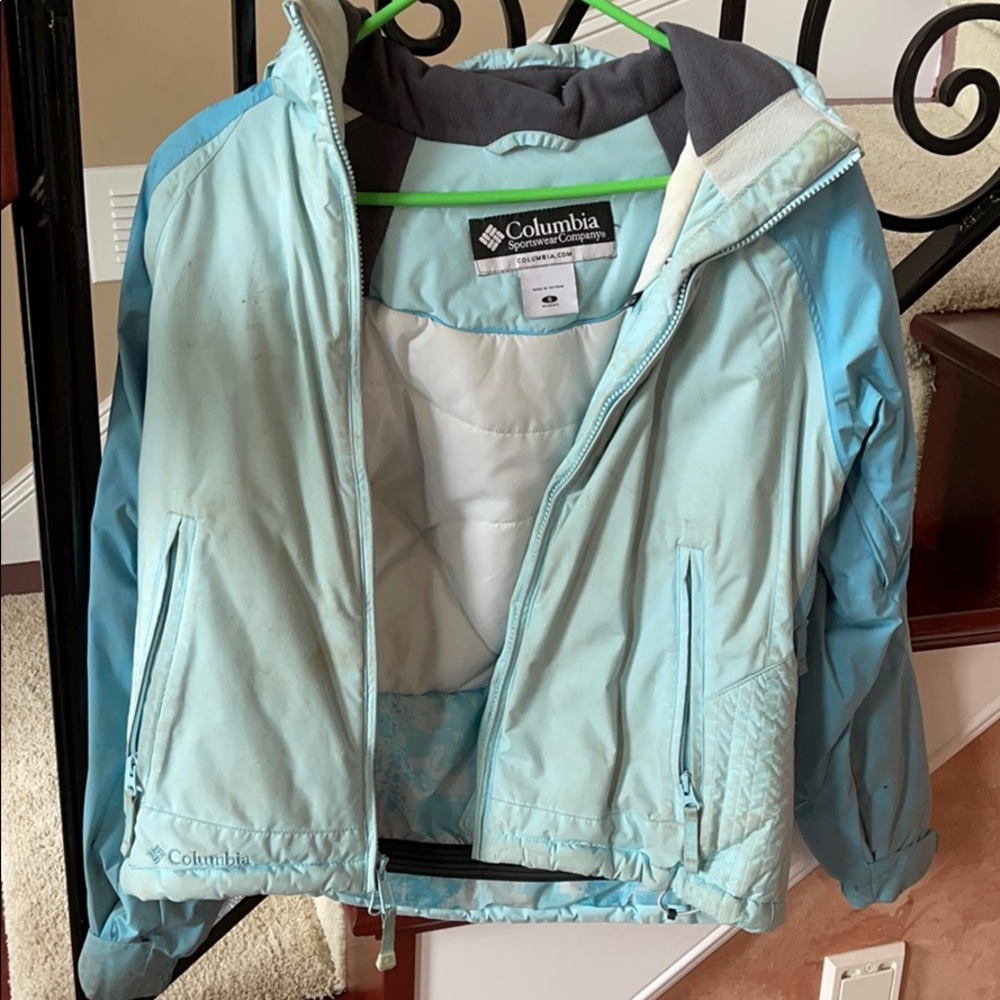 BLUE COLUMBIA SPORTSWEAR OMNI-TECH WINTER JACKET